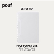 Pouf Pocket New [Clear 3-Ring Pocket Organizer] File Folder File Organizer