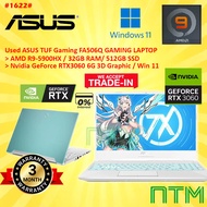 #1622 USED R9 ASUS TUF FA506QM RYZEN 9 -5900HX 32G RAM 512GB SSD RTX 3060 6G 15.6'' 2K 165Hz Perform