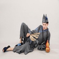 乞丐服济公服装搞笑破烂衣服古代叫花子套装丐帮破旧补丁服要饭装Beggar clothes, Jigong clothes, funny tattered clothes, ancient timesk