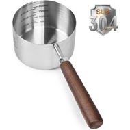 Dog-Cat Food-Scoop Measuring-Cup - 304 stainless steel material.1-Cup capacity. Precision scale meas
