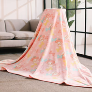 cod Comfortable My Melody Warm Blanket Pink Cartoon Print Pattern Flannel Blanket Sofa Bedroom Blank