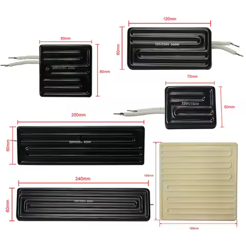 80*80mm 60*70mm 120*60mm 200*60mm 240*60mm 180*180mm 150W 300W 450W 600W 800W Infrared Ceramic Heati