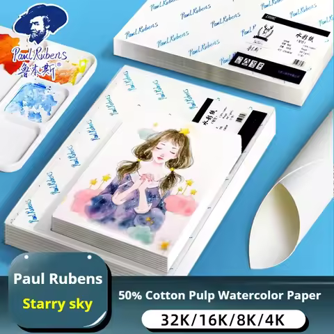 Paul Rubens Watercolor Painting Paper High Absorption Watercolor Paper Sketchbook 50% Wood Pulp 300g