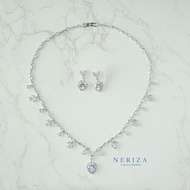 Neriza Jewelry/ชุดเครื่องประดับเพชรสังเคราะห์เกรดพรีเมี่ยมประกายเที่ยบเท่าเพชรแท้ เครื่องประดับเจ้าส
