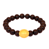 TAKA Jewellery 999 Pure Gold Charm With Beads Bracelet 富甲天下