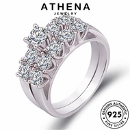 Athena Perhiasan Moissanite Asli Pasangan Hati Perak925 Berlian