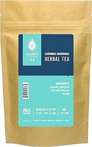 Elevate Tea LAVENDER CHAMOMILE HERBAL TEA, Loose Leaf Tea Blend, 25 servings, 2 Ounce Pouch, Caffein