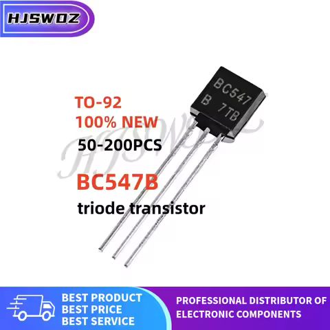 50-100-200PCs 100% New BC547B BC547 TO-92 Low-power transistor amplifier transistor In Stock