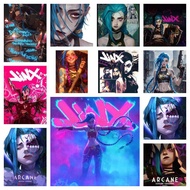 Arcane Jinx Poster Arcane Wall Art Print League of Legends Gaming Fan Gift LOL Video Game Room Decor