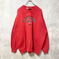 Used 00s/90s Lee long-sleeved logo embroidered sweatshirt, NHL Carolina Hurricanes, red, size XL