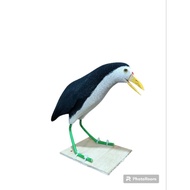 Patung Decoy Burung WakWak Ruak Ruak ( Mulut Buka )