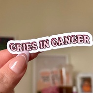 Waterproof Sticker "Cries in Cancer" - Cute Cancer Design, Bulk Buy, M000344-22