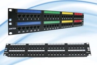 Hotdeal 19 48 Ports Dintek Cat6 Patch Panel 2U w/o shutter Desktop Accessories Server Rack Aksesori