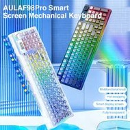 F98pro V3 Wireless Mechanical Keyboard With Transparent Keycaps, Knob Control And OLED Display. Full