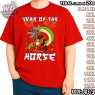 CHINESE NEW YEAR T-SHIRT 2026 BIG SIZE CODE JK373 JUMBO 2XL 3XL 4XL 5XL 6XL 7XL 8XL 9XL 10XL 11XL 12