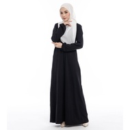 Aqeela Muslimah Wear Basic Jubah - Black (aj087a)★X1120
