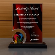 ACRYLIC PLAQUE - ACRYLIC TROPHY - AWARD - CUSTOMIZED PERSONALIZED JAY C. DESIGNS - 8030