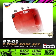 VISOR BG-05 2-TONE 2TONE ROSE RED, 5 BUTTONS WHITE-CAP FOR MS88, MHR, SGV
