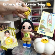CARMEN H2H LEMON TANG/ HEARTS2HEARTS/ CARMEN H2H CROCHET AMIGURUMI DOLL/ H2H PHOTOCARD LEMON TANG H2