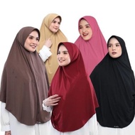 Elzatta Jilbab Instant Zaria Kirana - Jilbab Panjang Syar'I - Hijab Polos Instant Bergo - Jilbab Jum