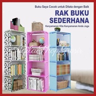 PORTABLE MULTIPURPOSE BOOKSHELF 4-LAYER GRID CLOTH CABINET