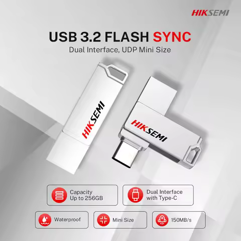 HIKSEMI SYNC USB Flash Drive Dual USB3.2 Type C/A Pendrive 32GB 64GB 128GB 256G High Speed For Mobil