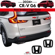 Honda CRV CR-V G6 2024-2026+ Carbon Trim&Glossy Black Rear Emblem Logo Gearnish Cover For Honda CRV