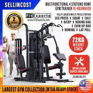 free phissing [UPGRADED] SellinCost FitExperte 5 Way Home Gym Station All in One 72kg Weight Stack G