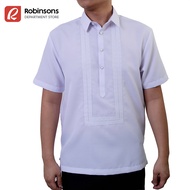 COD Executive Men's Embroidered Shortsleeves Office Barong (White)