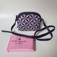 Kate Spade Hollie Spade Clover Geo Dome Crossbody Navy Multi