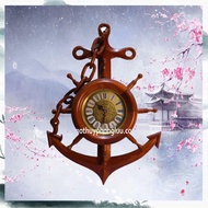 Incense wood wall clock - Incense wood anchor wall clock