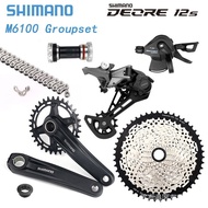 shimano Deore M6100 12s Set Bicycle Chain Dial Shift MT510 Crank KMC X12 Box 46/50/52t Wheel BB52 MT501 Kit WZND