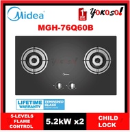 Midea MGH-76Q60B Built-in Gas Hob with 5.2kW Burners (MGH76Q60B)