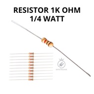 MERAH 1K Ohm 1/4 Watt Resistor – Axial Type Color Code Brown Black Red