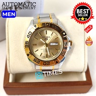 unisilver watch ❦Seiko 5 automatic 23 jewels with date twotone stainless steel men watch♨