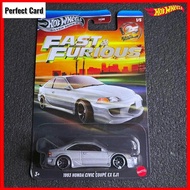 Hot Wheels Honda Civic Coupe EX EJ1 1993 Fast & Furious Silver Series Hotwheels The Fast & The Furio