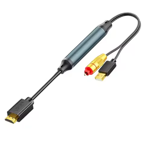 [NEW A09R!】 RCA To Optical Audio Converter Cable 5.1 Channel -SPDIF Compatible HDTV RCA Port Soundba