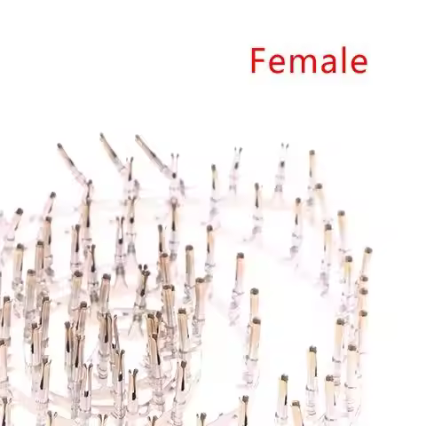 100PCS 1.0mm Female Socket For DB Terminal Connector Gold Plated Male/Female Pin For Nixie Clock Tub