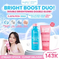 [NEW LAUNCH] 100ml Brighty Glow It Up Body Serum X Brighty Multipurpose Exfoliating Toner