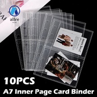 ALLRE Photocard Binder Sheets, PP Acid Free A7 Multiple Pockets Sleeve, Transparent Kpop Photocard B