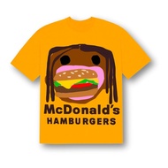 Travis Scott x CPFM 4 CJ Burger Mouth T-Shirt Gold