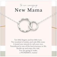HOPE LOVE SHINE Twins “Mom to Be” Necklace – First Mothers Day Gift for Expecting Mom of Twins – Ste