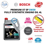 BOSCH Premium X7 SP 5W30 Fully Synthetic Engine Oil 5W30 4L Bosch Engine Oil Minyak Hitam Kereta Min