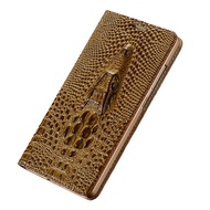 LANGSIDI Flip cover Crocodile Genuine Leather phone case for iphone 12 Pro max 13 mini XS XR X 8 plu