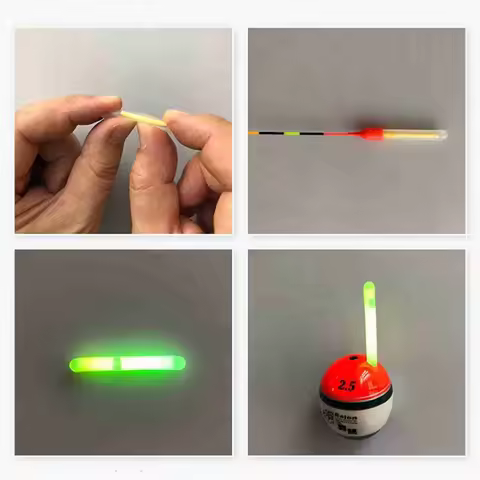 250pcs/Box (1Box=50packs=250pcs) Fishing Float Light Stick Fluorescent Lightstick Night Glow Stick F