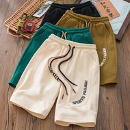 【Boy Shorts】(15-60kg) Cotton Drawstring Elastic Waist Boy Shorts Fashion Printed Teen Boy Shorts