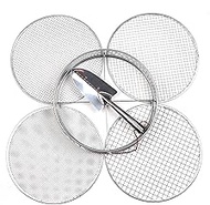 Practicool Garden Potting Mix Sieve - Stainless Steel Riddle - Soil sifting pan - with 4 Interchangeable Filter mesh Sizes - 3,6,9,12 mm and Bonus Spade