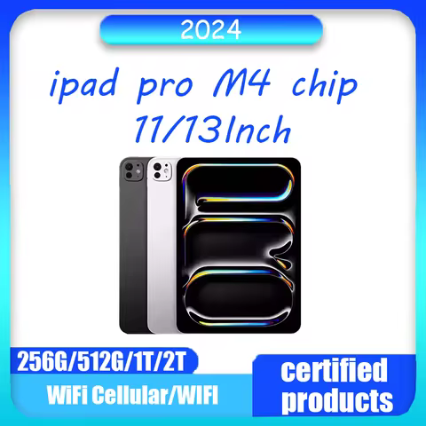 2024 IPad Pro M4 chip 11Inch/13Inch 256G/512G/1T/2T SSD 8G/16G RAM WiFi Cellular Face ID eSIM WIFI/5