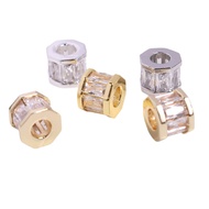 18K Gold Zircon Diamond Ring Spacer Beads Loose Beads Spacer Hand Beads