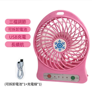 A38- (粉色)芭蕉扇 手持小風扇 座枱風扇 無綫USB小風扇 桌面風扇 隨身風扇 迷你風扇 充電風扇 可拆卸更換電池小風扇